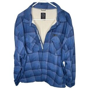 Wrangler ATG All Terrain Gear Waffle Knit Lined Flannel Button Up Size XXL